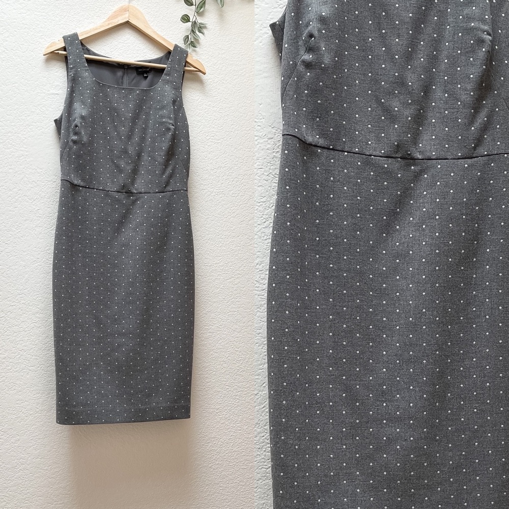 The Limited | Grey & White Polka Dot Dress